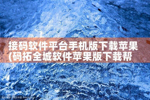 接码软件平台手机版下载苹果